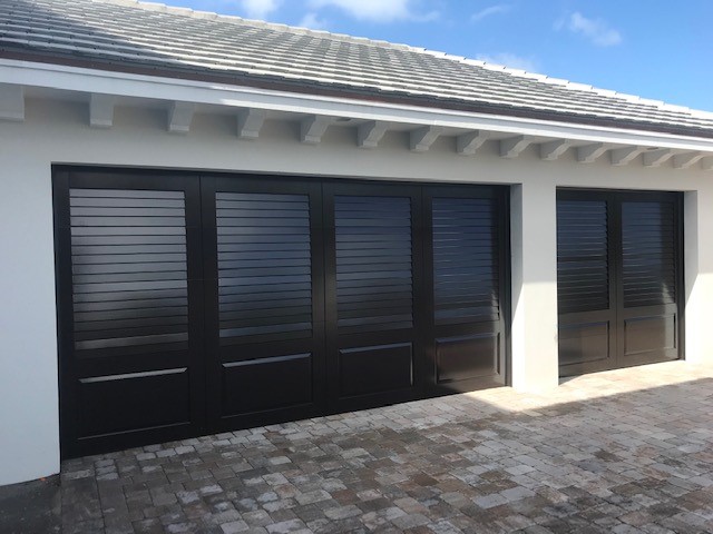 Louver over Raised Panel Custom Stain